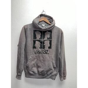 Gorillaz Gray Hoodie Album Graphic Concert Tour Pullover Jacket Small